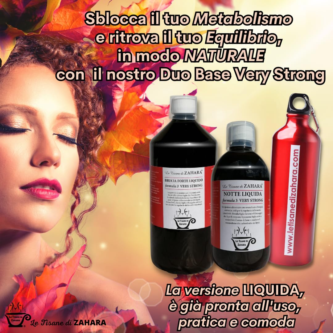 Duo Very Strong Formula 3 con Miscela Forte Liquido e Tisana Notte Liquida, Favorisce la Digestione e la Regolarità Intestinale, Routine Quotidiana Giorno e Notte