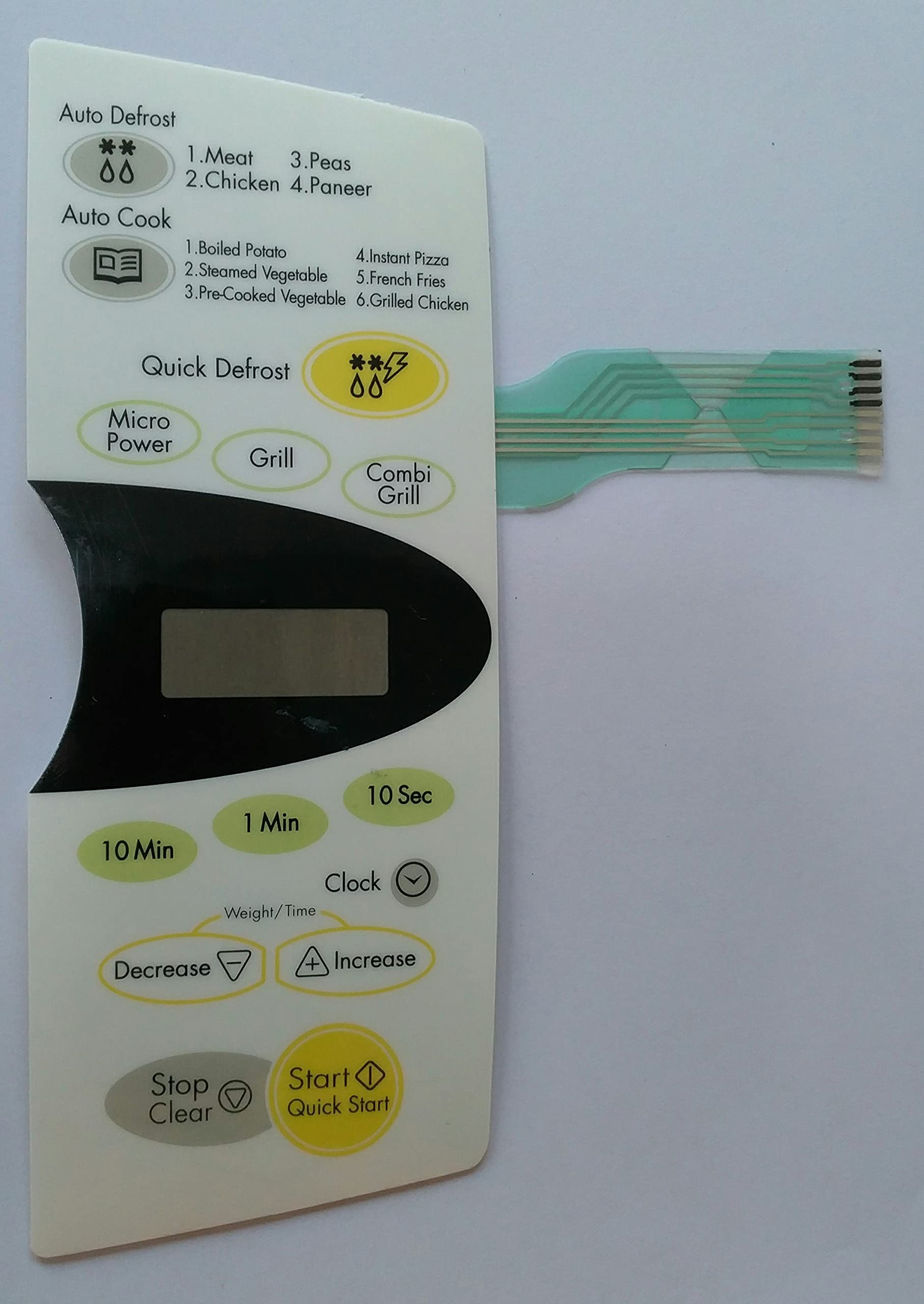 Able MG396WA Microwave Oven Membrane Keypad (White)-picture-34