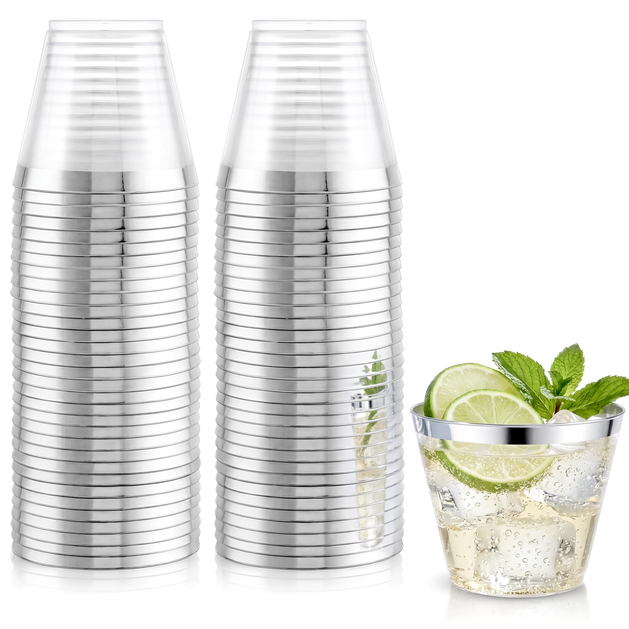 Elegant Gold Plastic Cups - 200 Pack -10