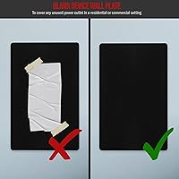 Vista 4 de ENERLITES - Placa de pared sin tornillos, cubierta de tomacorriente para ocultar imperfecciones, tamaño estándar, 1 cuadrilla, 4.68 x 2.93 pulgadas