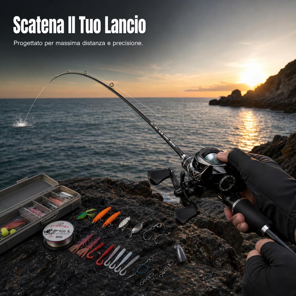 Canna da Pesca per Esche | Anelli guida metallici, Canna Pesca , Pesca in acque salate, Per Pescatori d'acqua salata