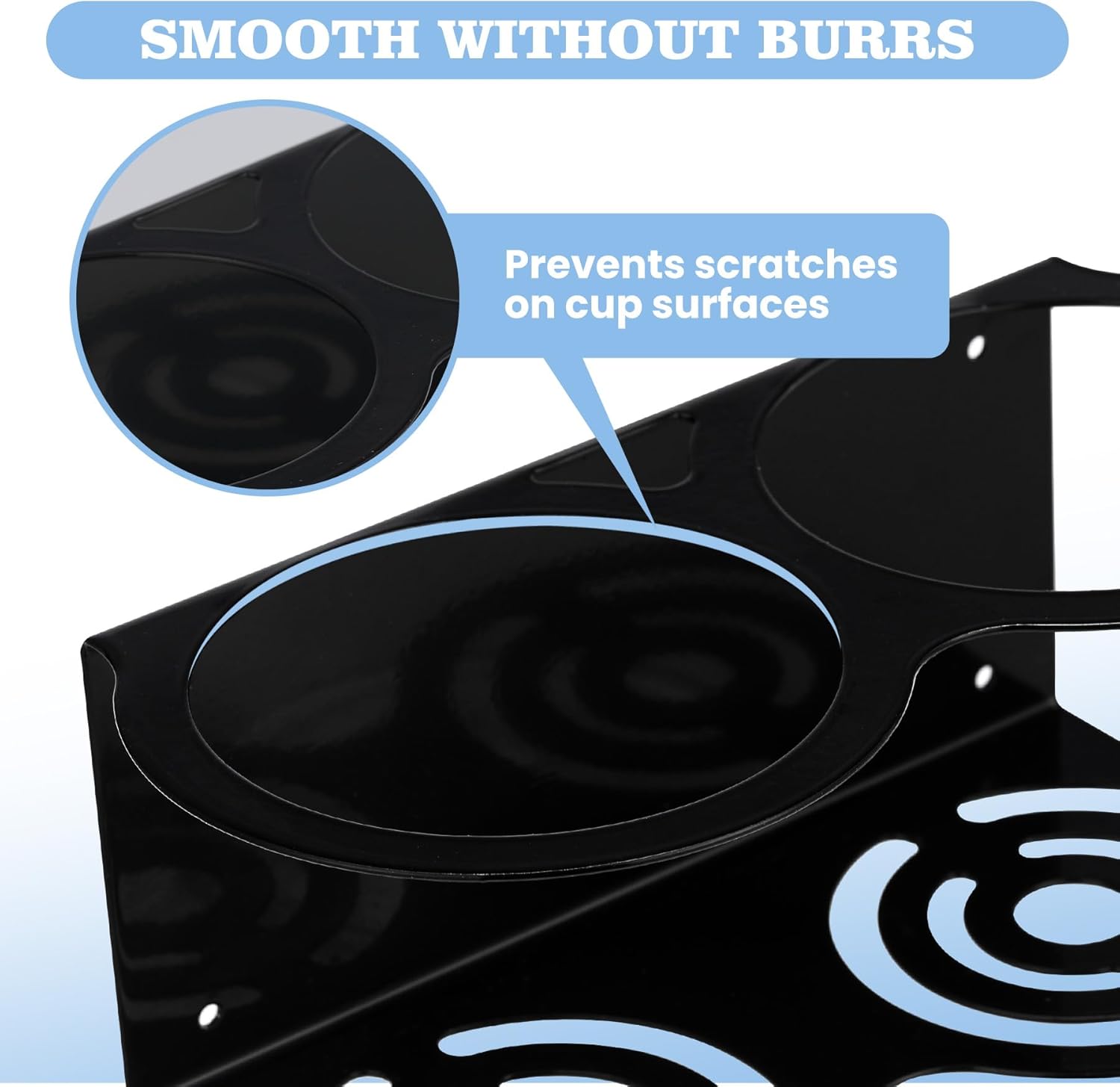 2 Pack Magnetic Stanley Cup Holder Water Bottle Organizer for Stanley 30&40 oz Tumbler with Double Sided Tape Hold Stanley Cup Accessories for Kitchen Fridge Cabinet(Black) - Image 6