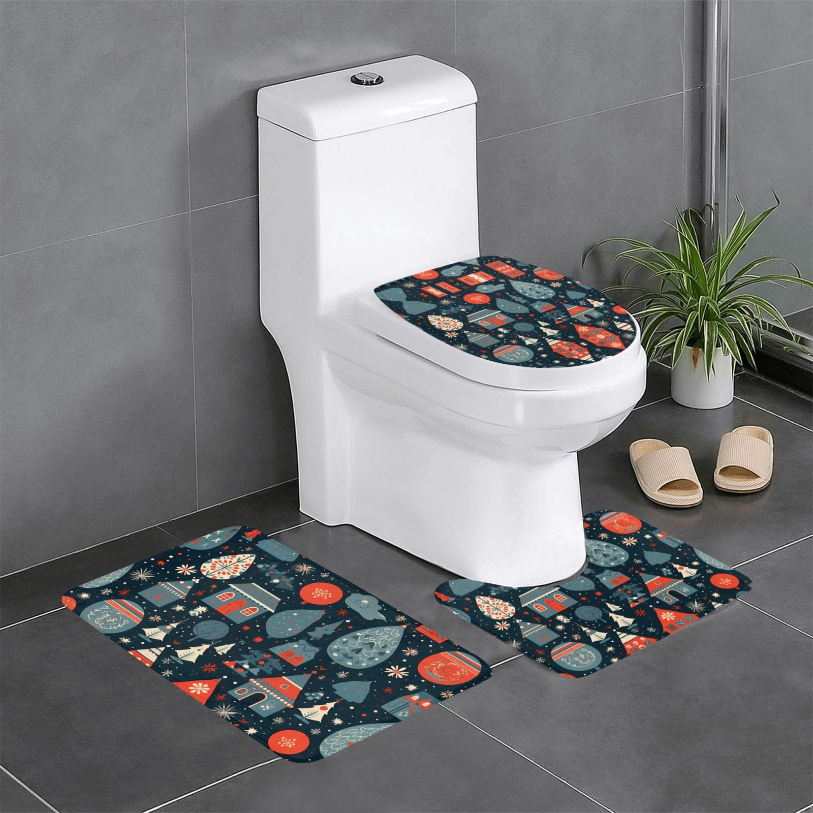 Tapis de salle de bain absorbants et sécurisés pour les fêtes de Noël