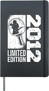 Table-Tennis Player Vintage born 2012 Birthday Ping-Pong Hardcover Journal, Black