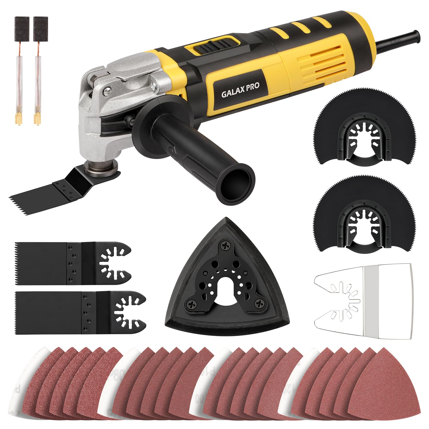 GALAX PRO 400W Oscillating Multi Tool,Quick Release 6-Speed,30Pc-Yellow
