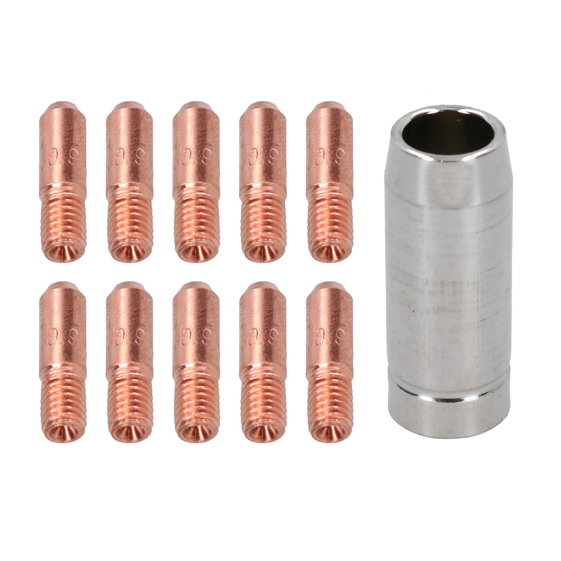 Mini embout de contact 1,0 mm MIG pour torche de soudage à gaz, lot de 10 pcs