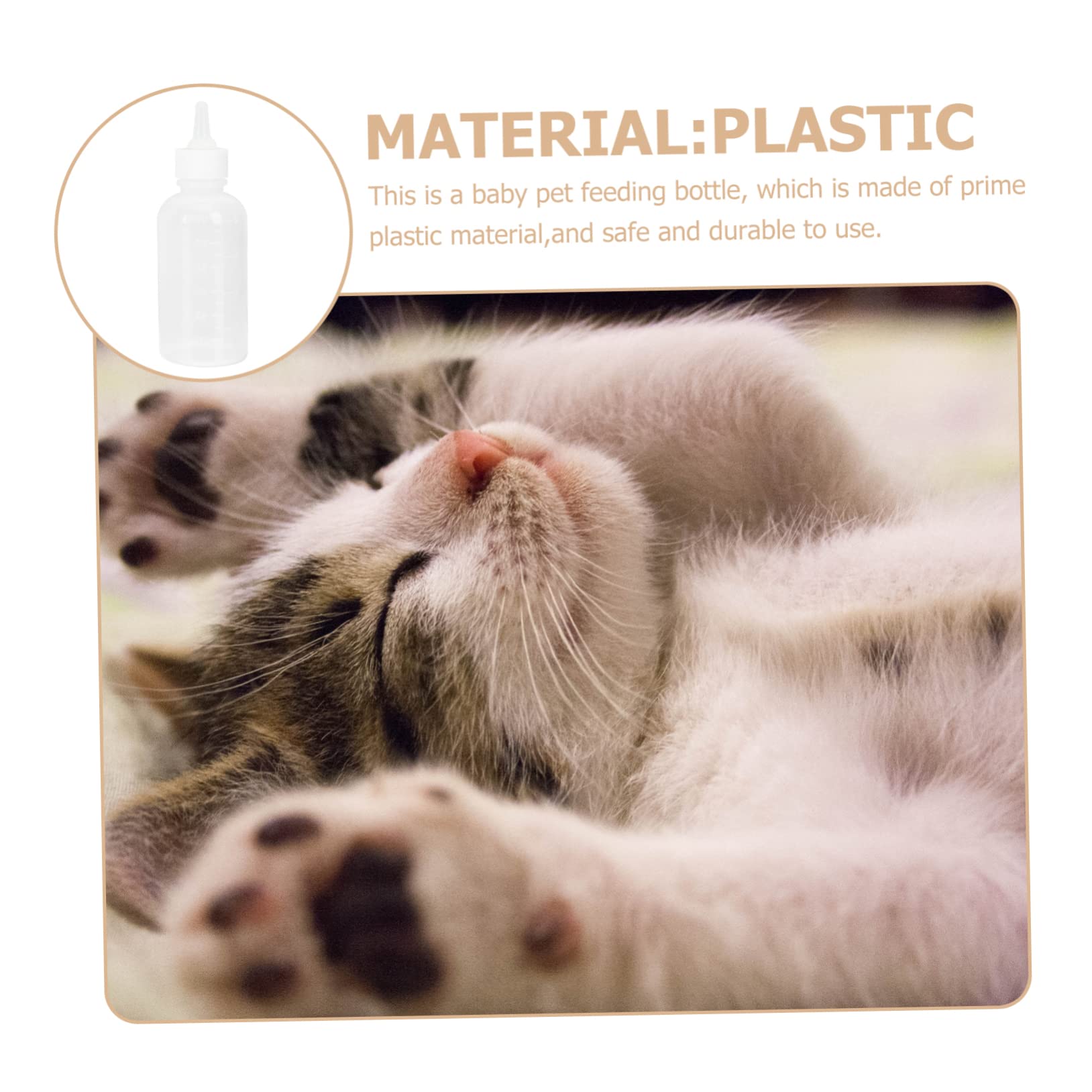 Toddmomy 4pcs Kitten Milk Bottle Breastfeeding Bottles for Kitten Feeding Small Cat Feeder Milk Pet Kit