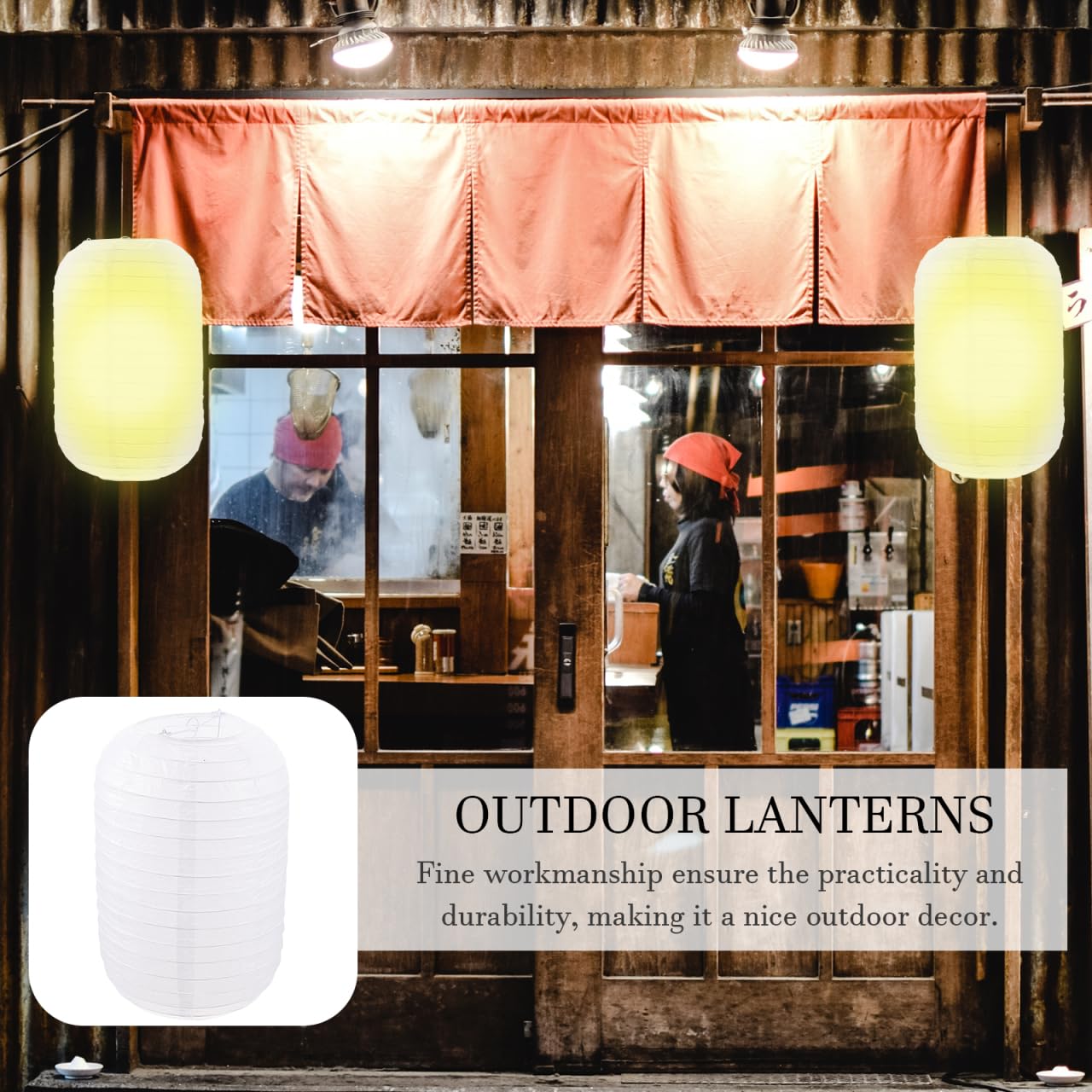 ARTIBETTER 3 juegos de faroles japoneses lisos de papel de estilo japonés para decoración del hogar, restaurante, 2 unidades