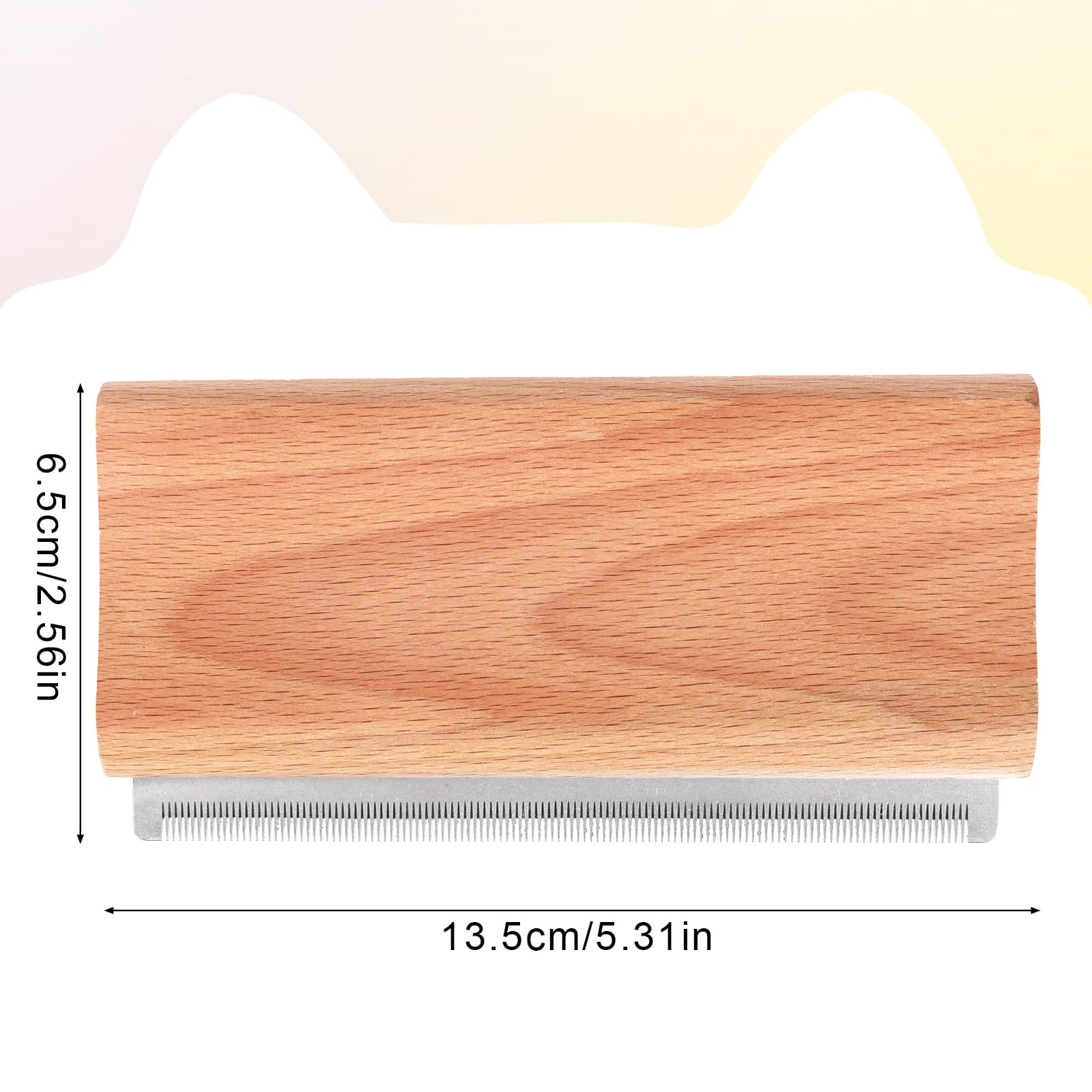 Dog Brush for Shedding 5.31x2.56in Pet Deshedding Brush Cat Grooming Supplies Pet Hair Remover Removal Comb for Dog Cat Horse Rabbits - Image 2