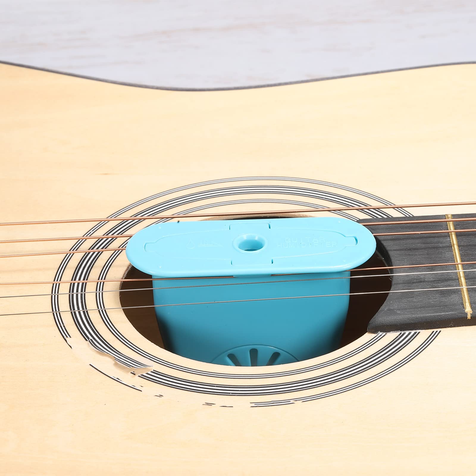 Humidificateur Pour Guitare Acoustique - Blanc - 51x58x15 Mm - À Placer Dans Le Trou De La Caisse - Protège Des Fissures