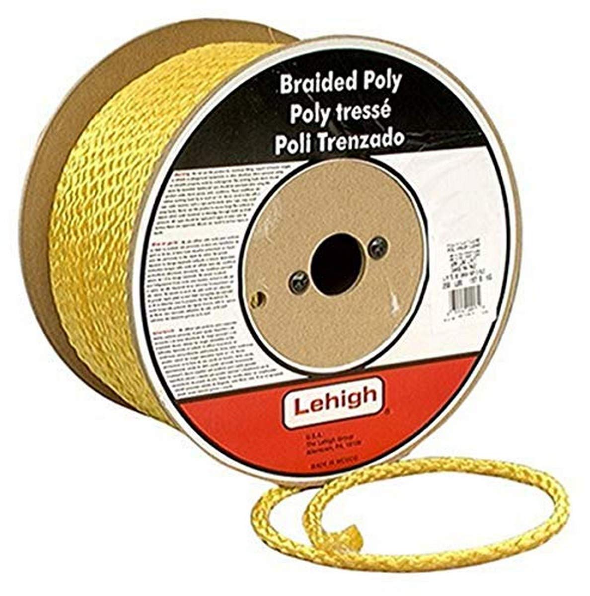 Lehigh Secure Line HB412 Hollow Braid Poly Floating Rope, 1/4-Inch by ...