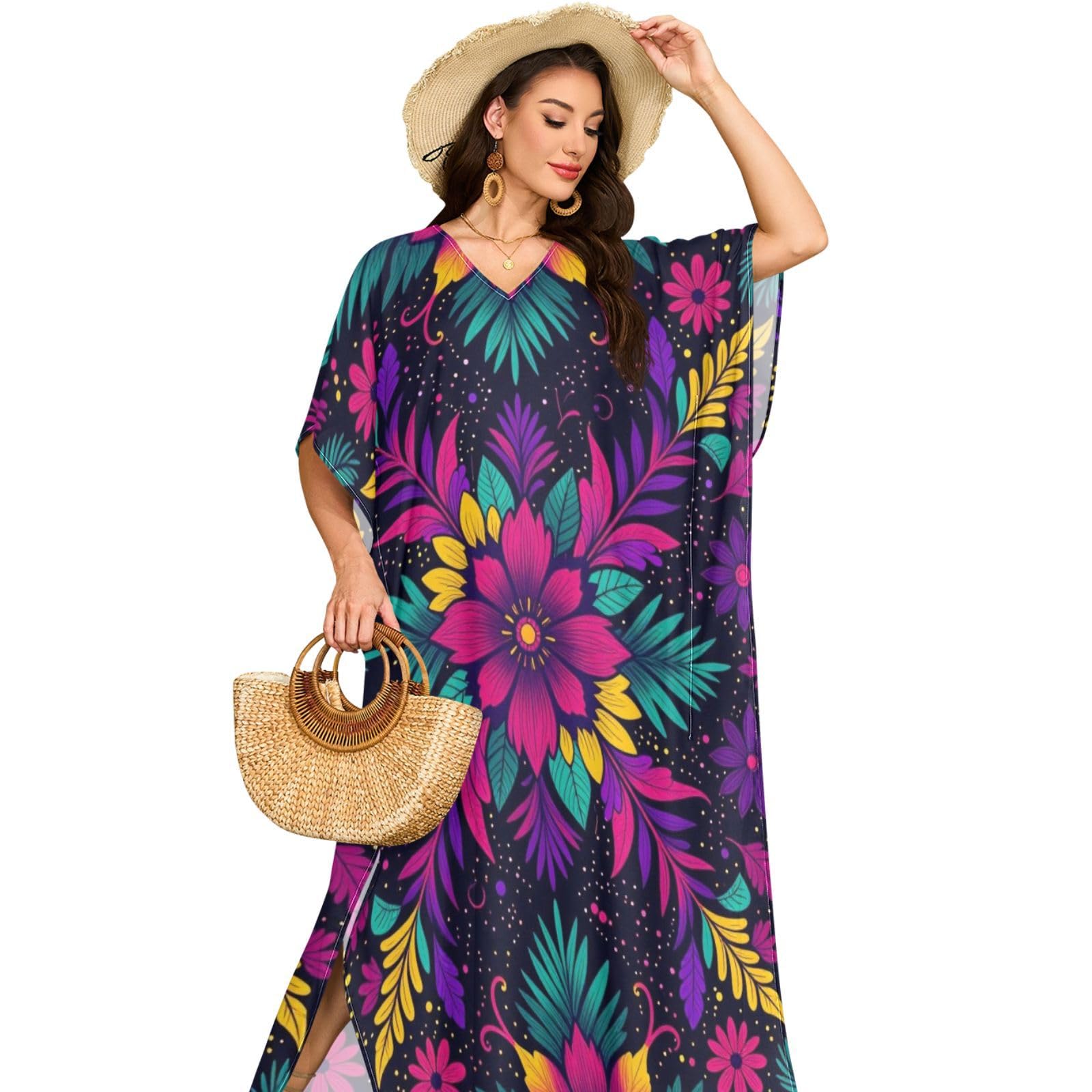 V Neck Beach Dress Breathable Medium Size for Concert Outfit
