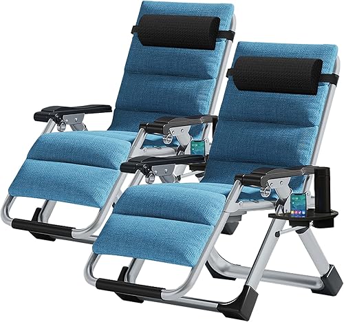 LILYPELLE Zero Gravity - Silla reclinable de césped de primera calidad, plegable, portátil, con cojín desmontable, reposacabezas y soporte para