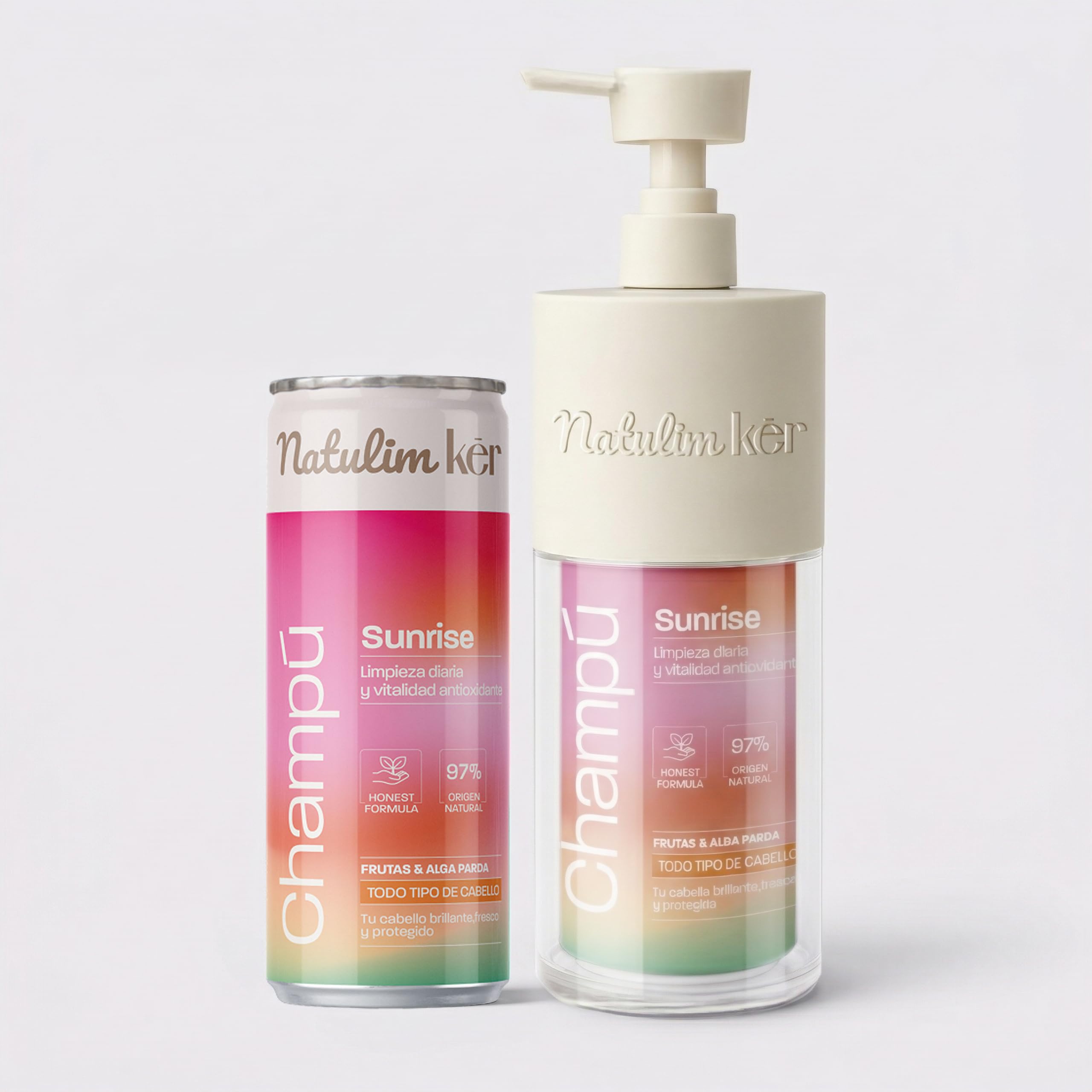 Natulim Kēr Champú Sunrise para Cabello Normal - Fórmula Antioxidante con Extractos de Frutas - Limpieza e Hidratación Profunda - Mejora el Brillo y la Suavidad del Cabello - 330 ml.