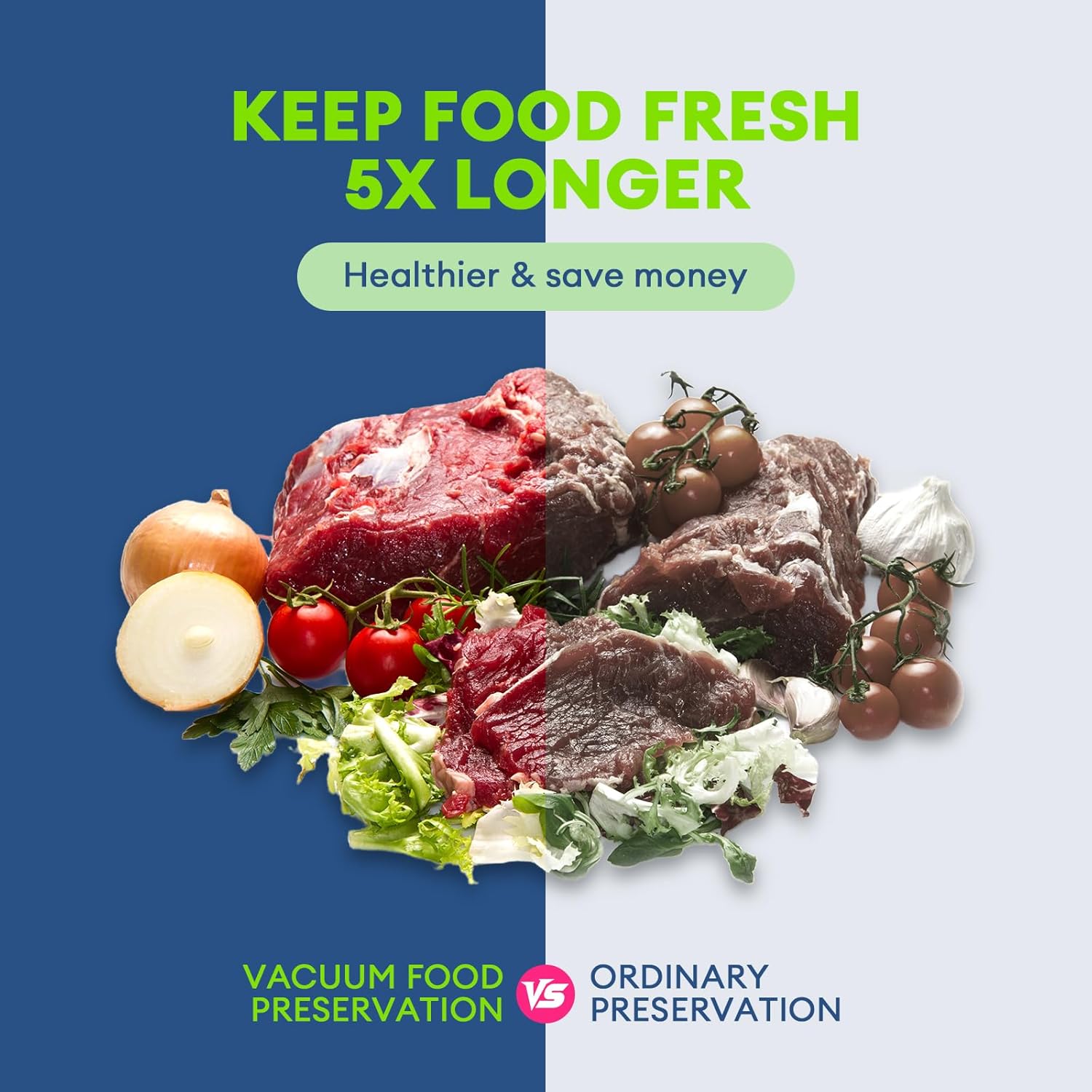 Vacuum Sealer for Food, Seal a Meal Vacuum Sealer Machine, Dry/Wet Modes, 20 Vacuum Seal Bags for Food, Digital Countdown Timer, Compact Lightweight, Ideal for Home Kitchen Use