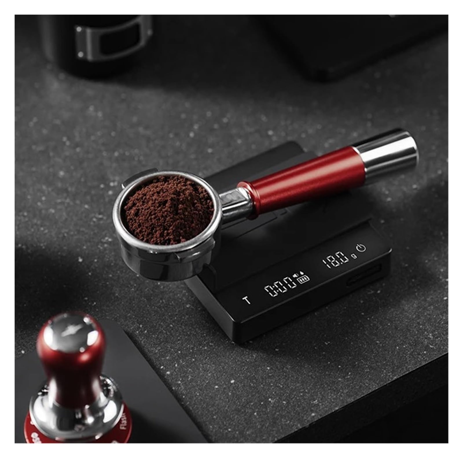 Portafiltro Sin Fondo, Compatible Con La Marzocco, Mango De Metal For Cafetera De 58mm/E61, Adaptación Precisa(Red)