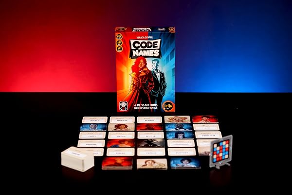 IELLO CODENAMES – Le jeu culte de déduction - Plébiscité par des milliers de joueurs ! Trouvez les bons mots et évitez l’assassin – Jeu de société addictif en équipe pour des soirées inoubliables - VF - 2