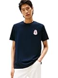 Men's Short Sleeve Cotton Graphic T-Shirts with Rubberized Crest Logo