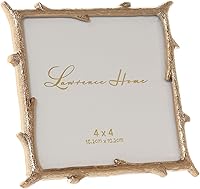 Vista 2 de Lawrence Frames Marco de metal, diseño de rama, dorado, 4x4