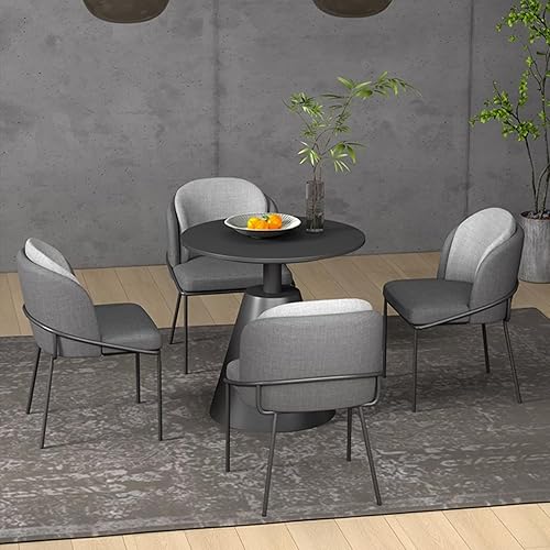 Miniatura 7 de YVYKFZD Mesa de club de oficina pequeña, mesa redonda de conferencias, mesa de café, mesa de comedor para cocina, juego de mesa de comedor para 4,