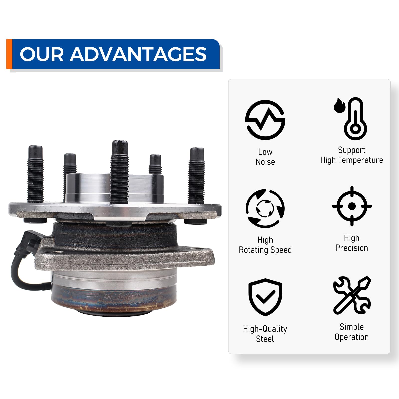 Amazon.com: PAROD Pair 513189 Front Wheel Bearing & Hub Assembly