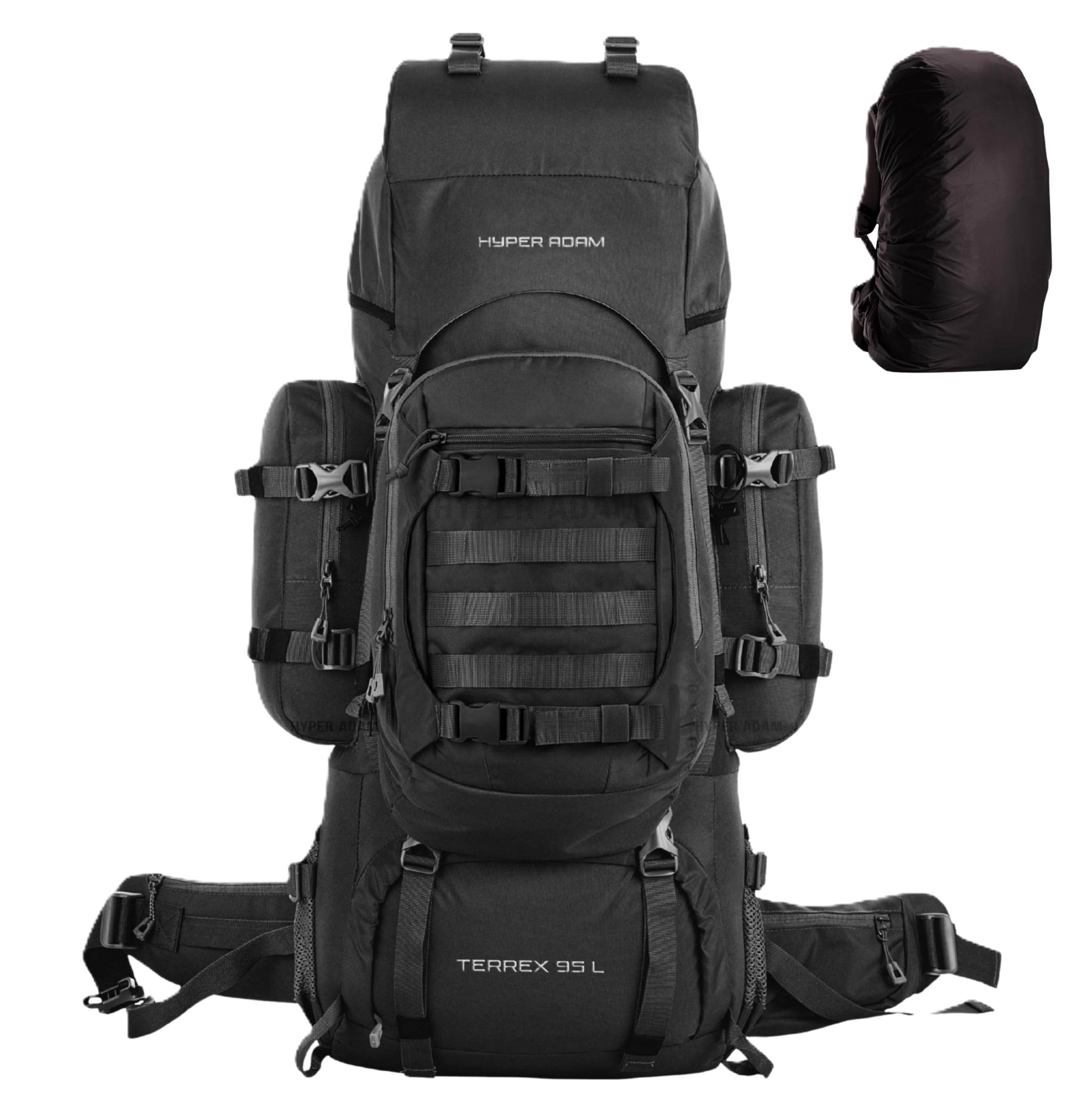 95 Ltr Rucksack With Detachable Hiking Backpack & Rain Cover for Trekking & Travelling | Mountain Bags For Men & Women| Backpack Military Grade Made With 3 Year Warranty