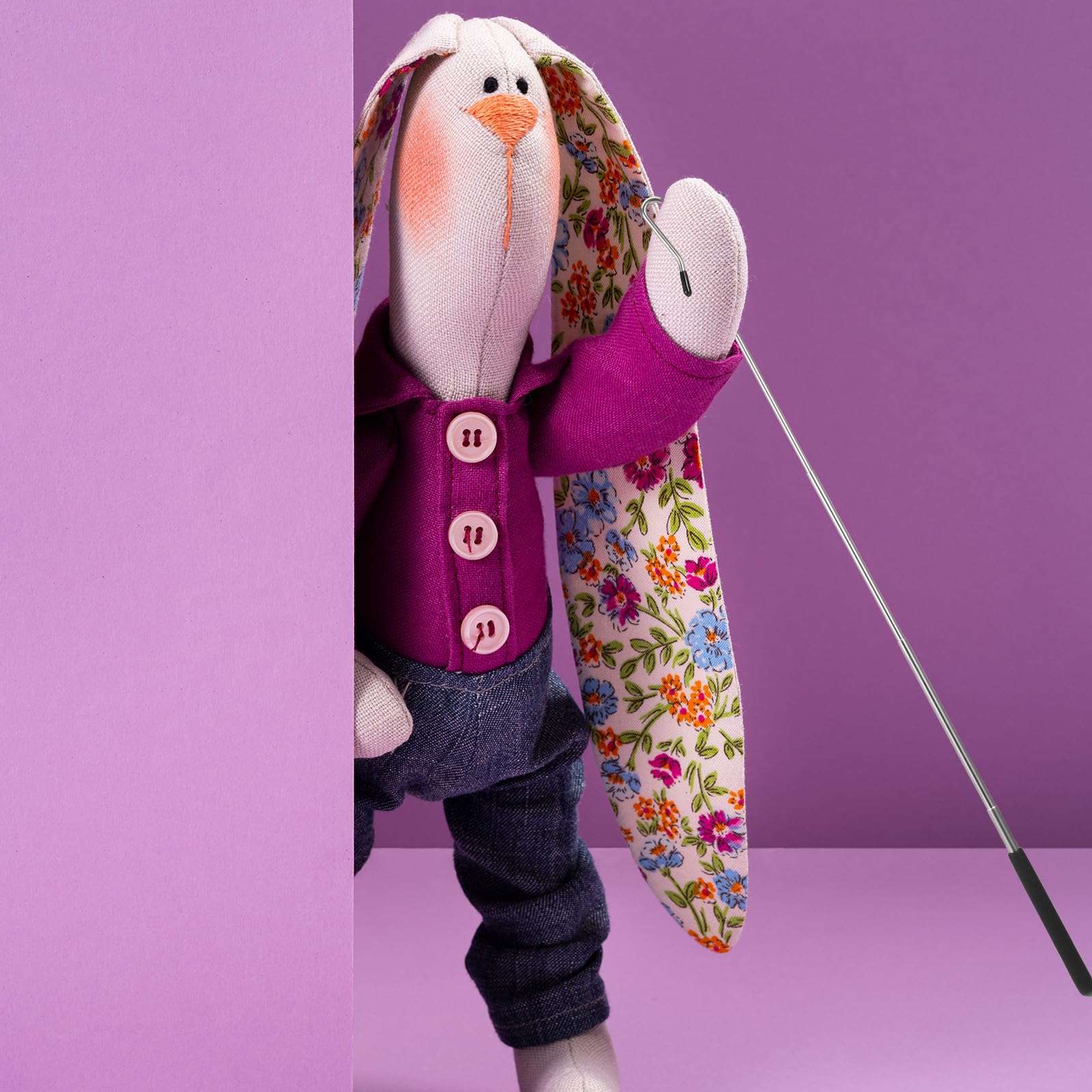 Kinretixia Manijas De Muñeca Ajustables De 8 A 21 Pulgadas – Barra De Control De Metal Extensible Para Marionetas, Accesorios Para Títeres De Mano De
