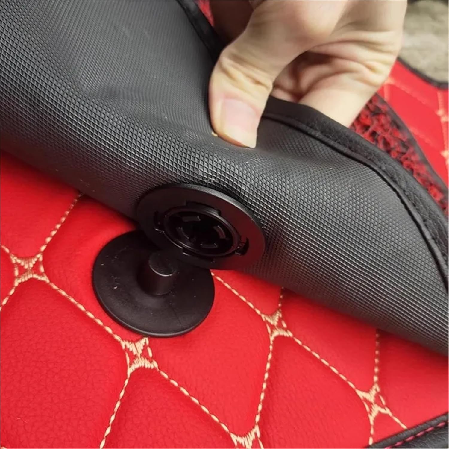 Excavator 305/306/307/305.5E/307E cab Floor Rubber Silk Ring Foot mat(Red)