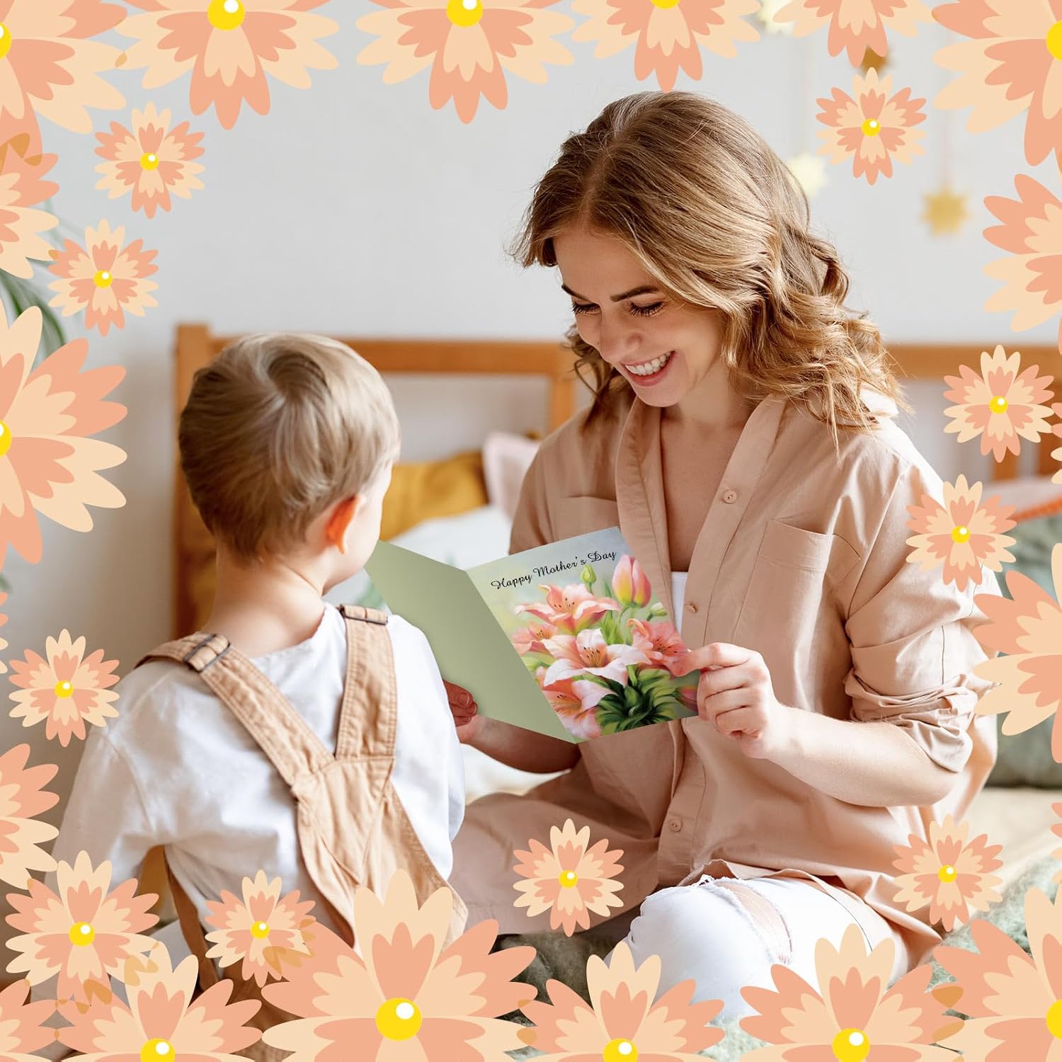 Feifeiya 240 Pcs Mothers Day Card Bulk with Envelopes Assorted Styles Floral Blank Greeting Cards Mother's Day Mom Birthday Gift Supplies for Florist Church Mom Flower