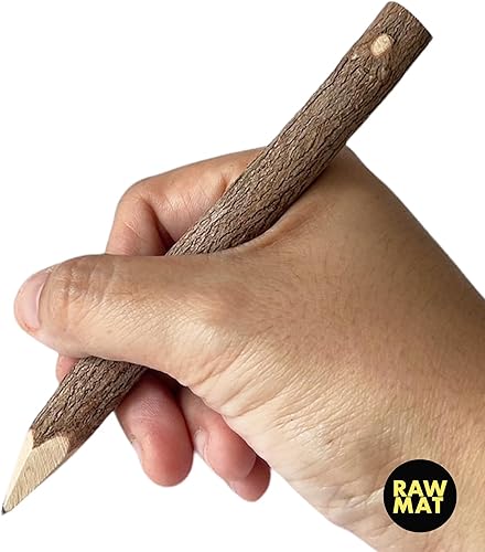 Miniatura 3 de Lápices de madera natural, lápices de ramas de grafito, 10 piezas de troncos de abedul de 5 pulgadas de largo para aula, bocetos, decoraciones de