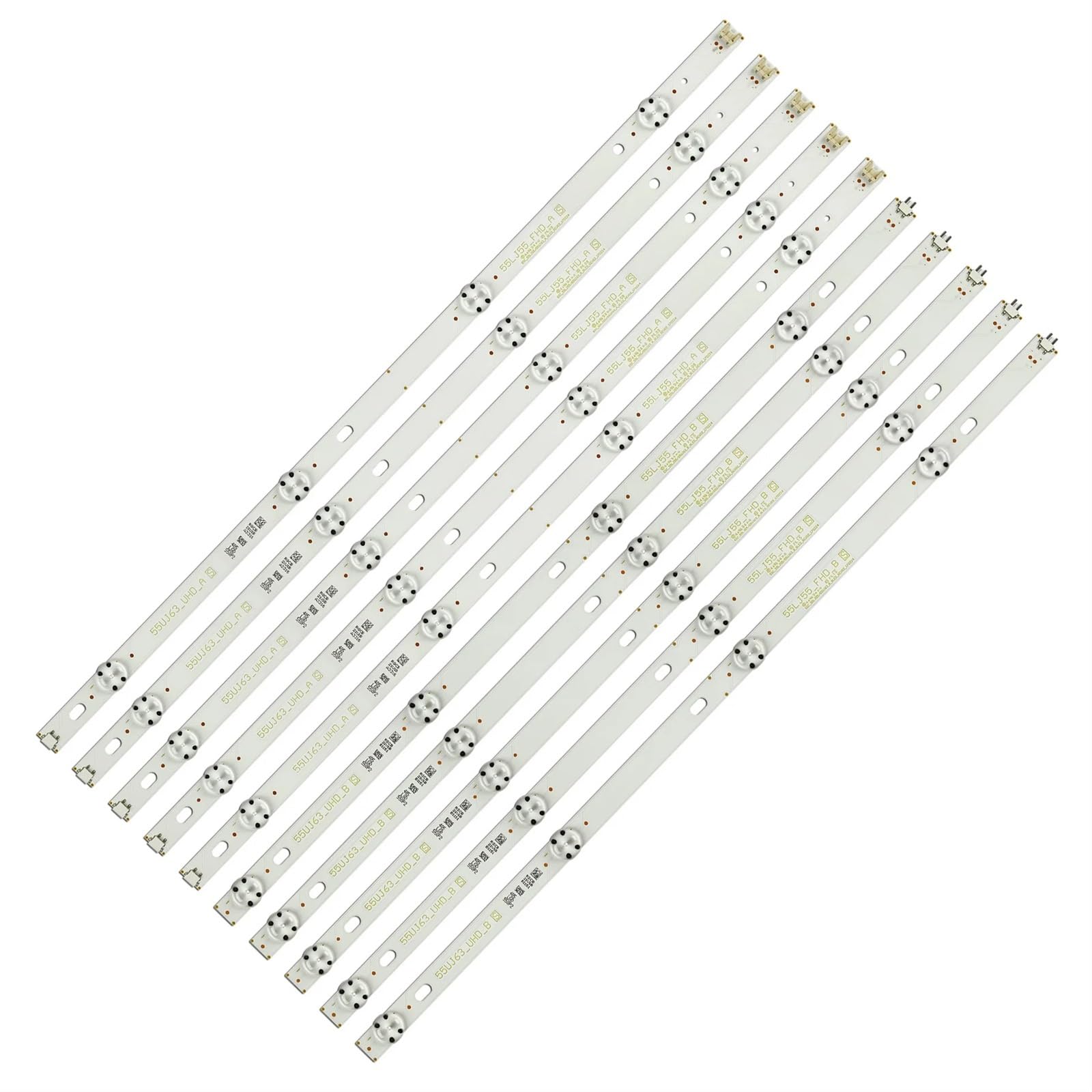 10 unids/Set de retroiluminación LED Compatible con LG 55UJ630V 55UJ6300 55UJ635V 55UJ63_UHD_A 55UJ63_UHD_B 55LJ55_FHD_A 55LJ55_FHD_B SSC_55LJ55