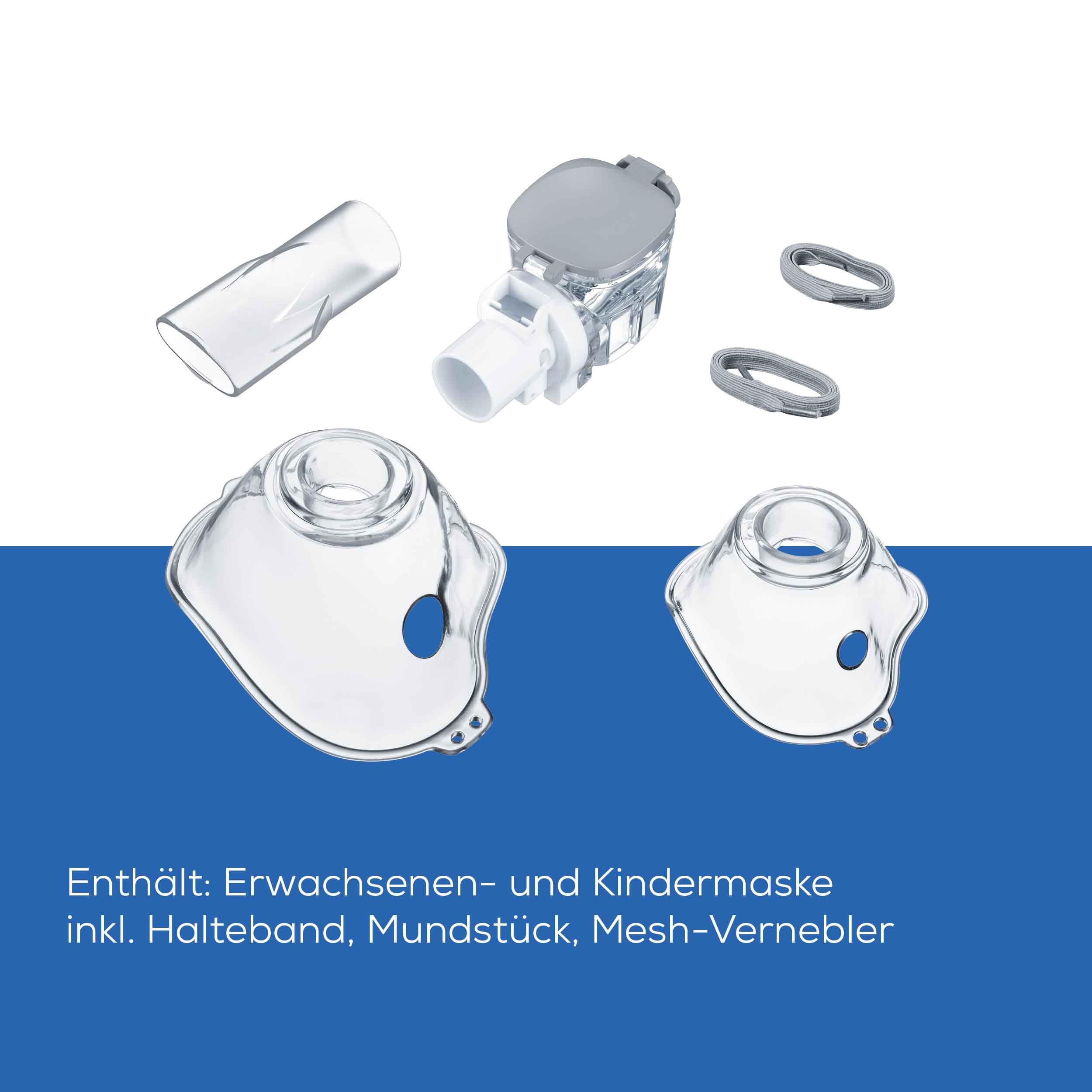Beurer IH 57 Yearpack | Mit Erwachsenen- und Kindermaske, Mesh-Vernebler und Mundstück, umfangreiches Zubehör, desinfektionsfähig