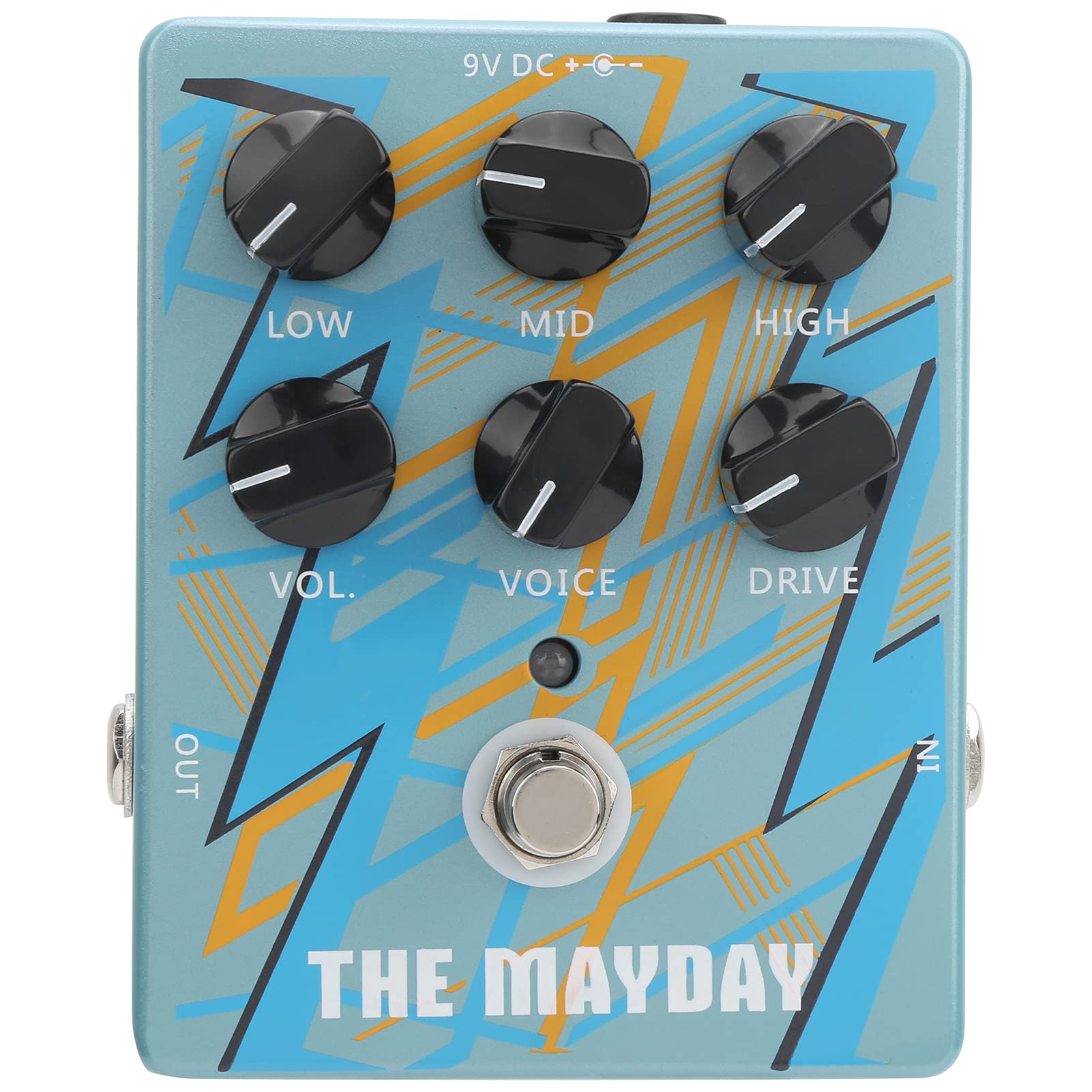 Pedal de Efecto de Modulación Analógica con 6 Perillas Pedal Amplificador de Guitarra Ajustable Material Metálico de para Jugadores Principiantes