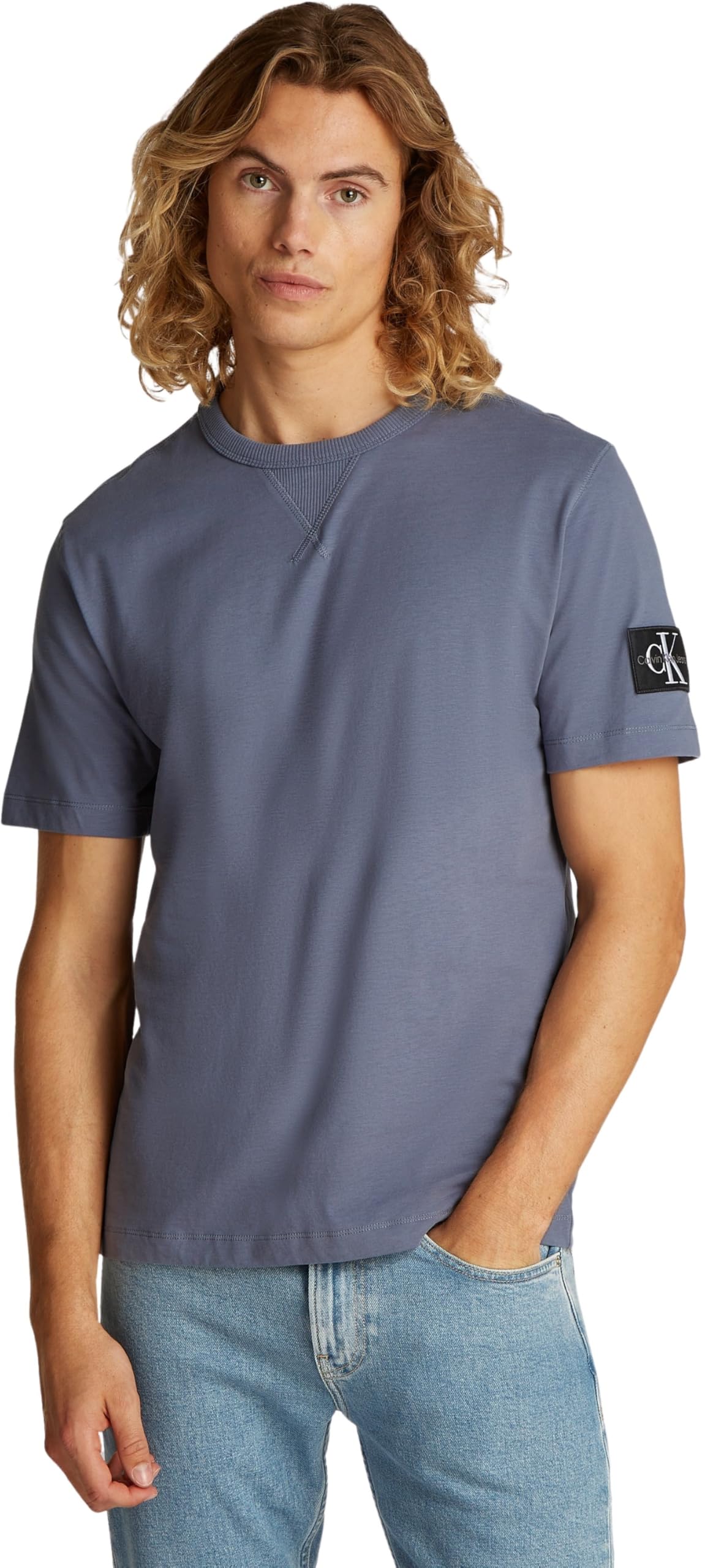 Calvin Klein Top in Maglia a Maniche Corte Uomo