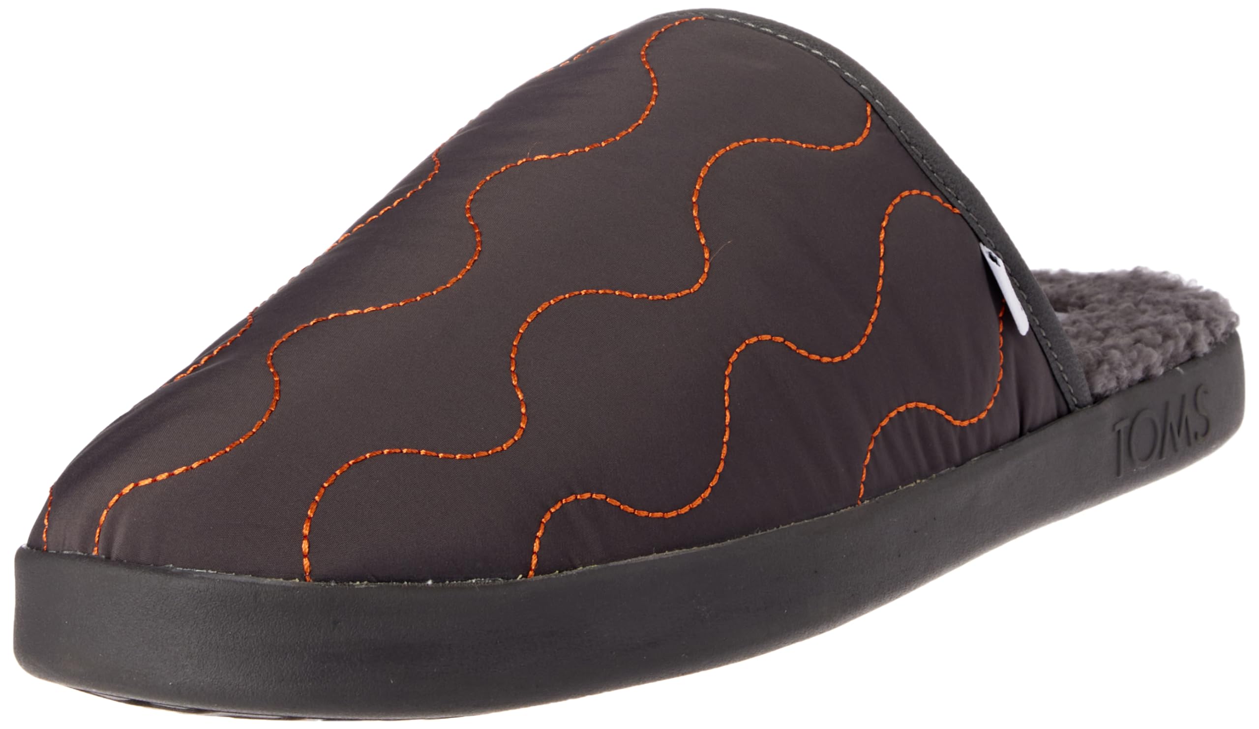 TOMS Harbor Cozy Herren-Hausschuhe, Pflastergrau, gesteppt, Baumwolle, Ripstop-Kunstfell, Grau, 42 EU