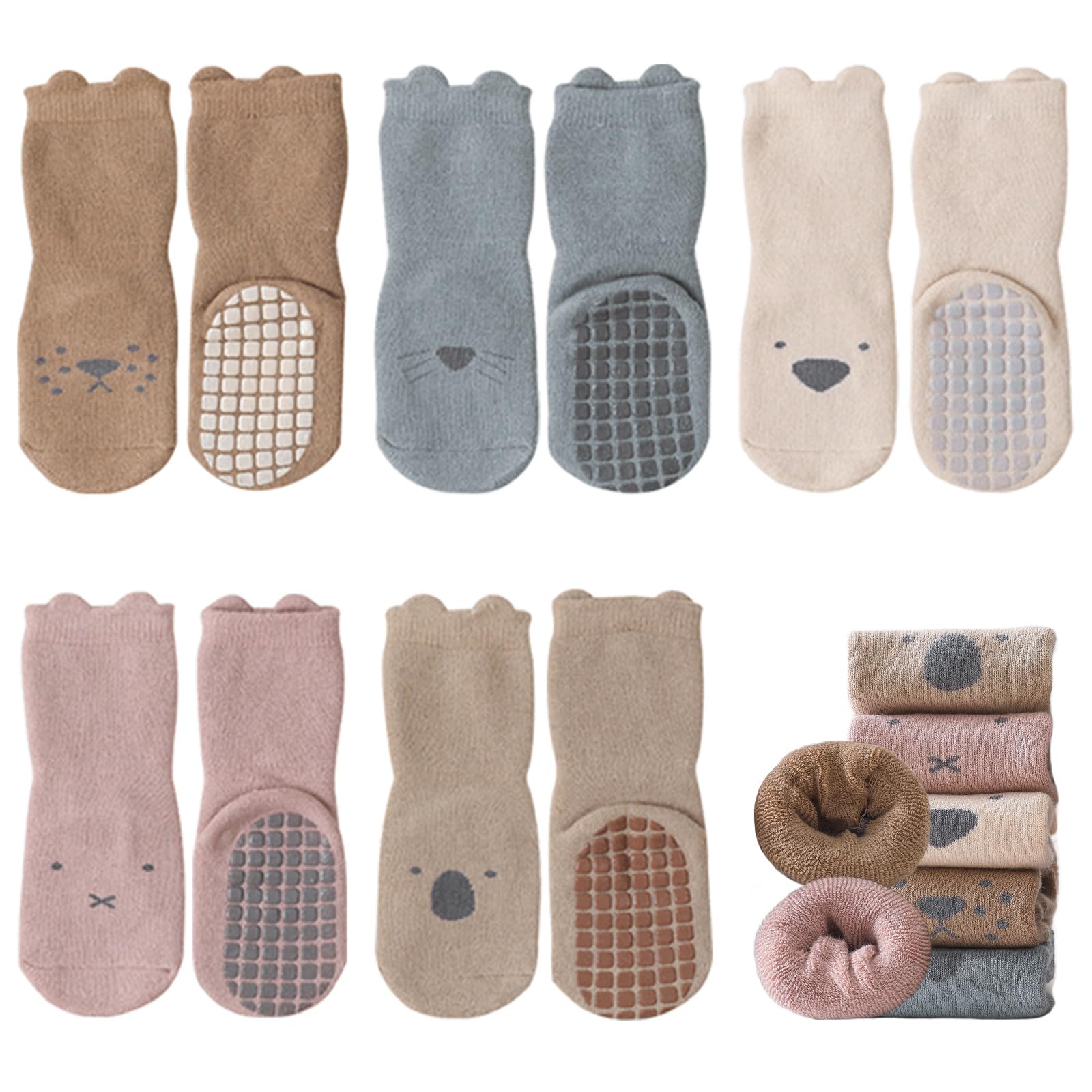 outfit spring Calzini Antiscivolo Bambino Bambina Calze Antiscivolo in Cotone Motivi Animali Neonata Bambini Calzini Invernali 0-12 Mesi 1-5 Anni Compleanno Regalo