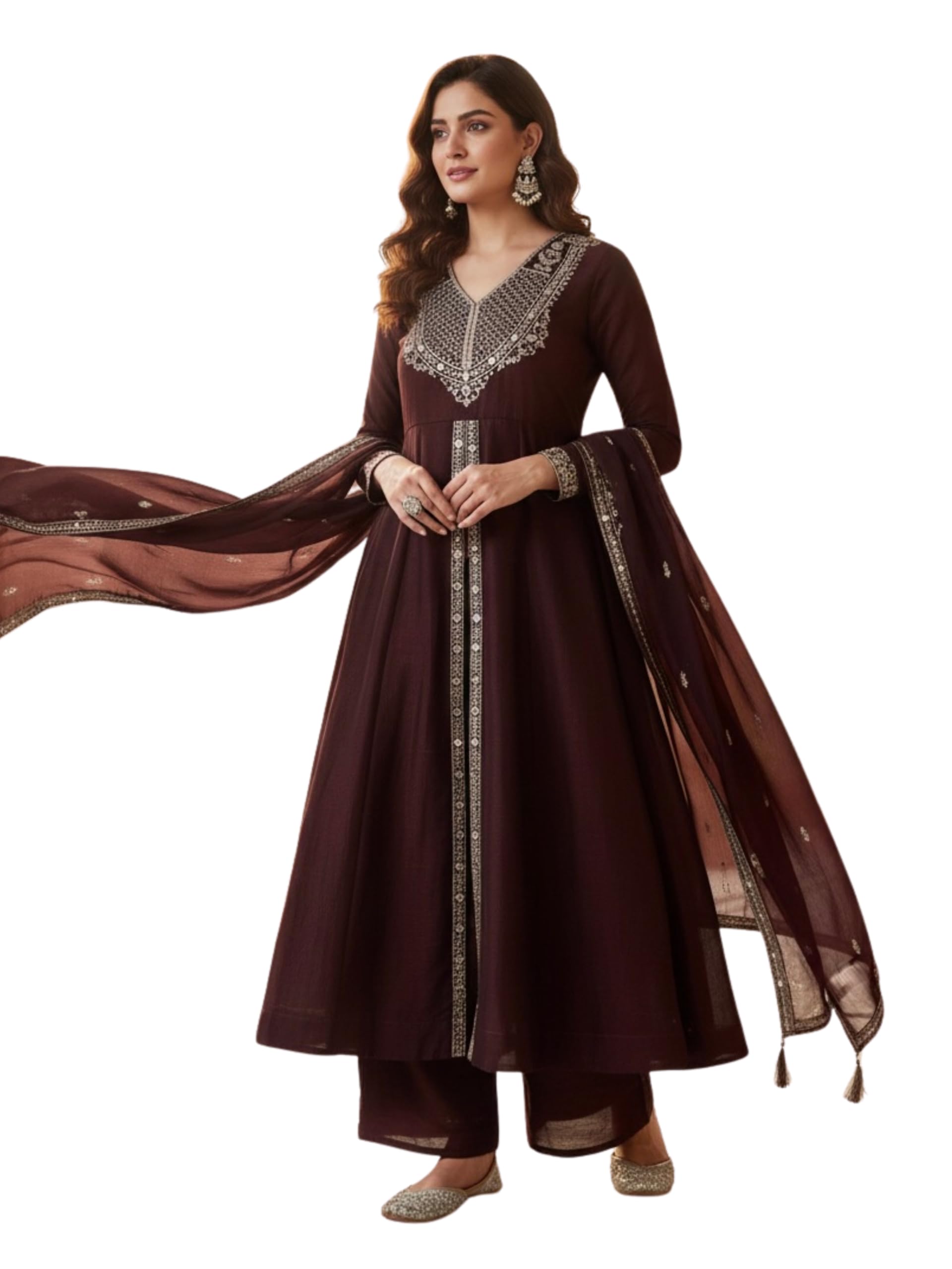 mokosh Women’s Silk Heavy Embroidered Anarkali Suit Set with Dupatta-picture-43