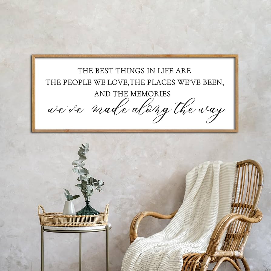 Amazon.com: The Best Things in Life Wall Decor Sign 32 x 12