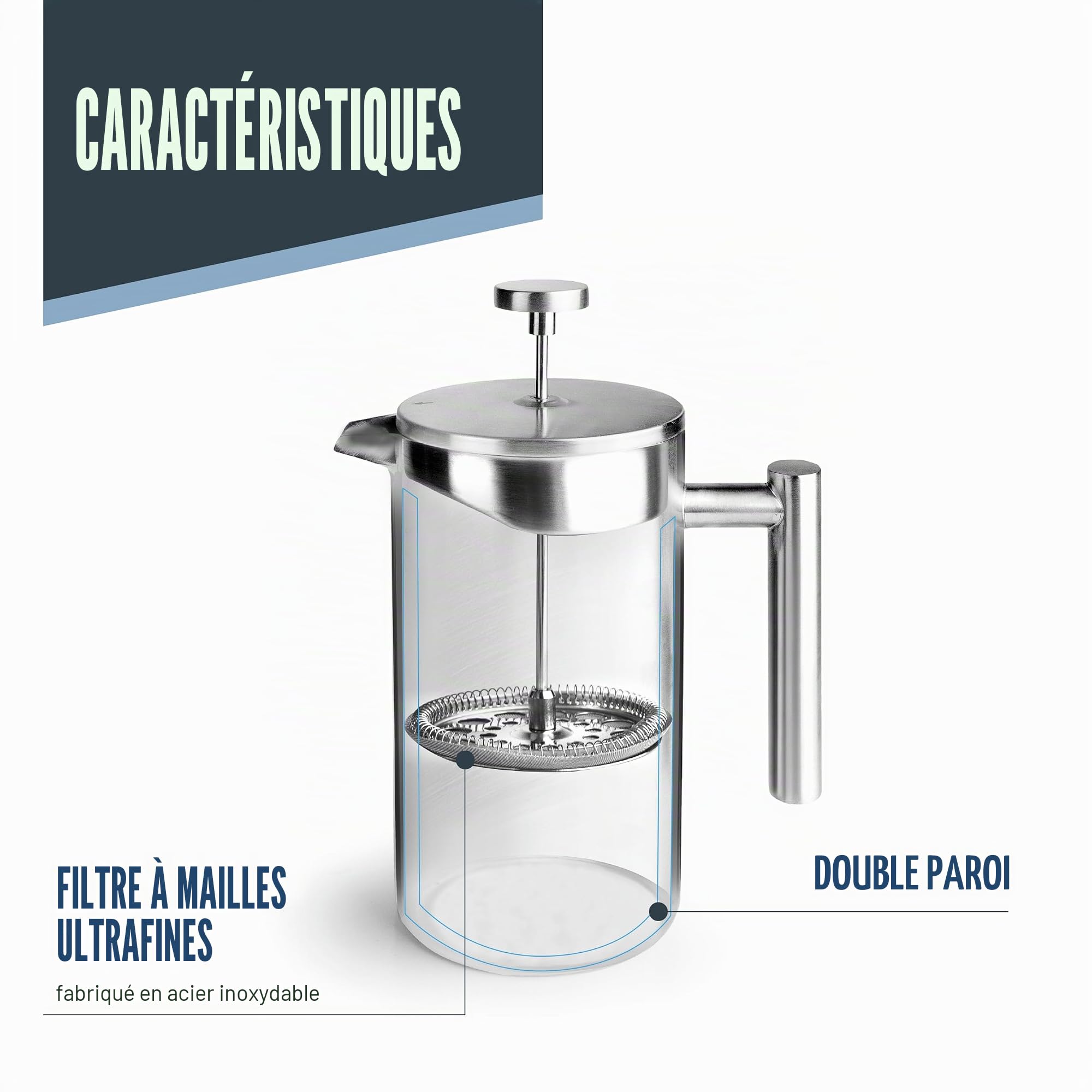 LACOR 62141 - Cafetière française manuelle