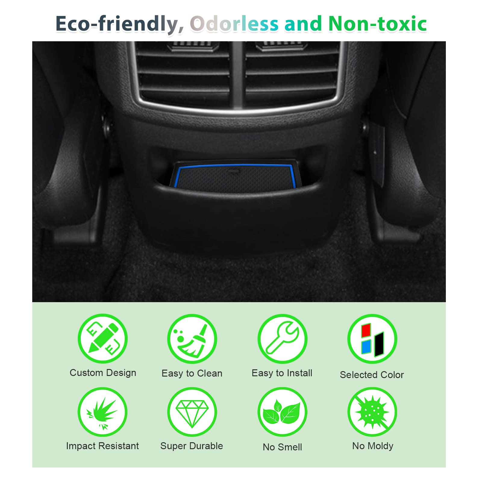 Organizzatore Console Centrale Per Kia Sportage NQ5 2022-2025 - Portaoggetti Con Tappetino Antiscivolo Nero