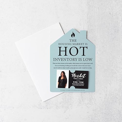 Miniatura 3 de Set of "The Housing Market is Hot Inventory is Low" Mailer | Envelopes Included | M20-M001