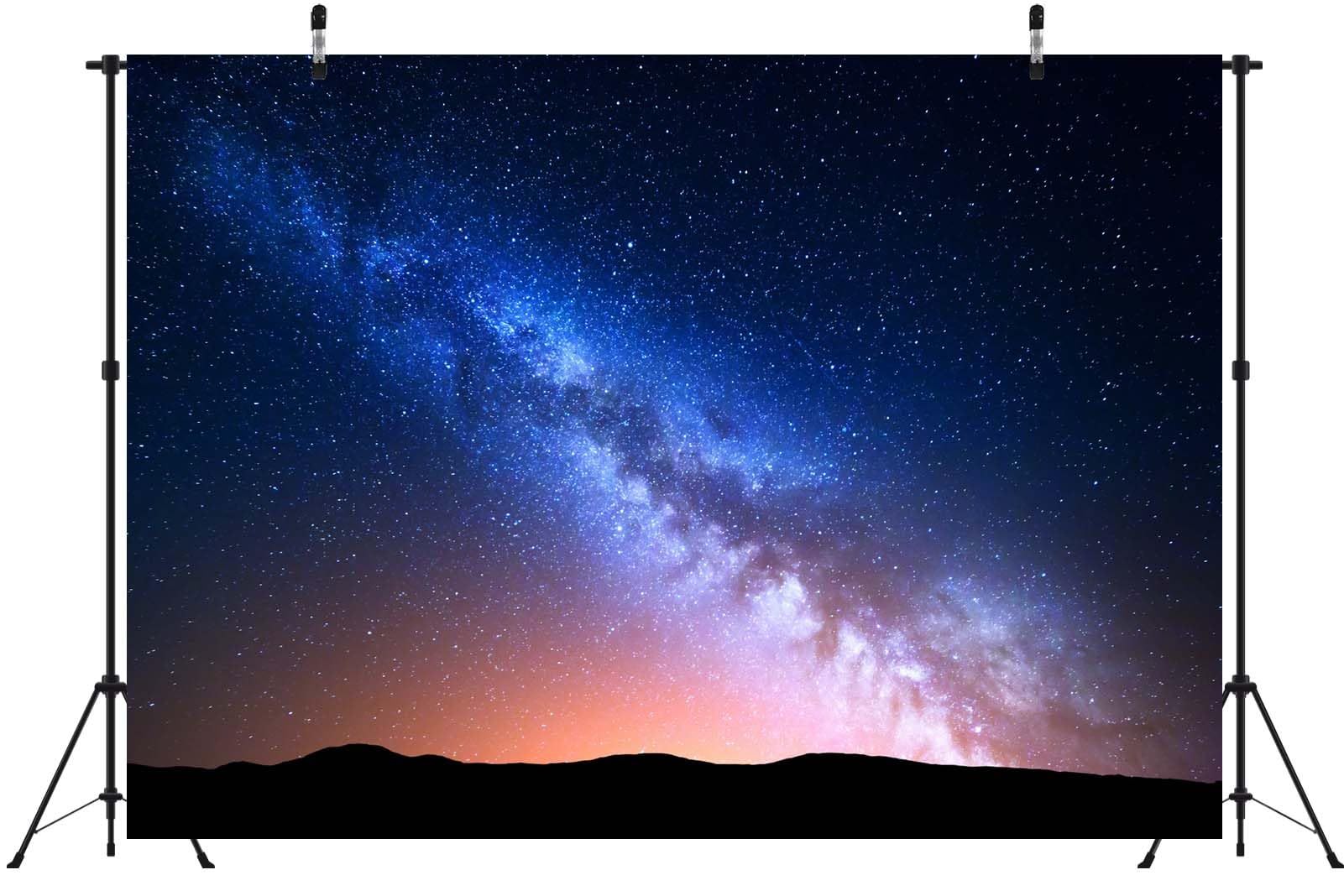 BELECO 3.6x3m Telo sfondo cielo stellato galassia | Universo via lattea cielo stellato blu cosmico colline sfondo festa natale banner accessori foto