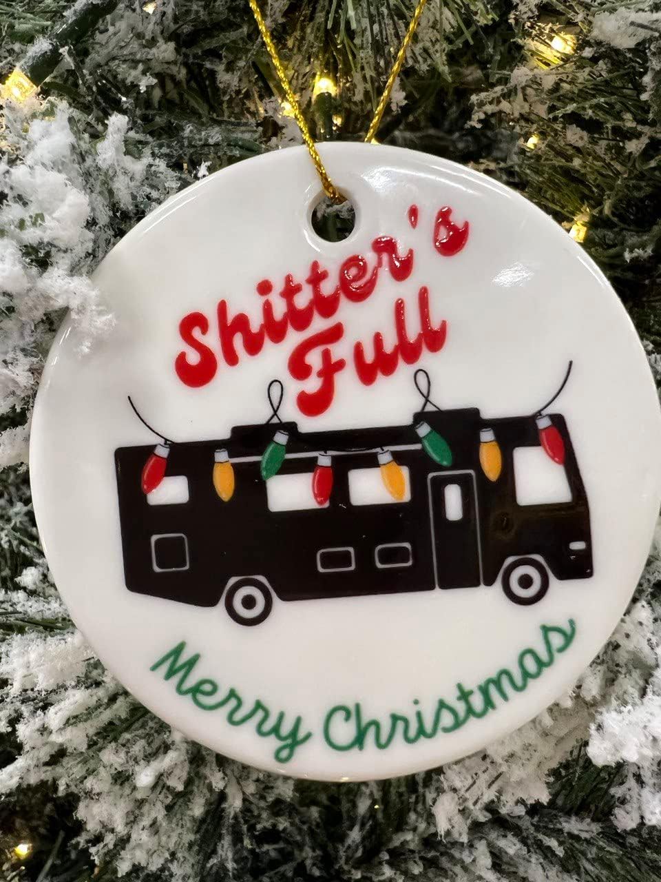 Zilker Home Christmas Ornaments - Cousin Uncle Eddie, Chevy Chase Christmas Vacay Movie Gift Ornaments, Decorative Hanging Ornaments, Stocking Stuffer, Ceramic Ornament, Christmas Decorations for Tree