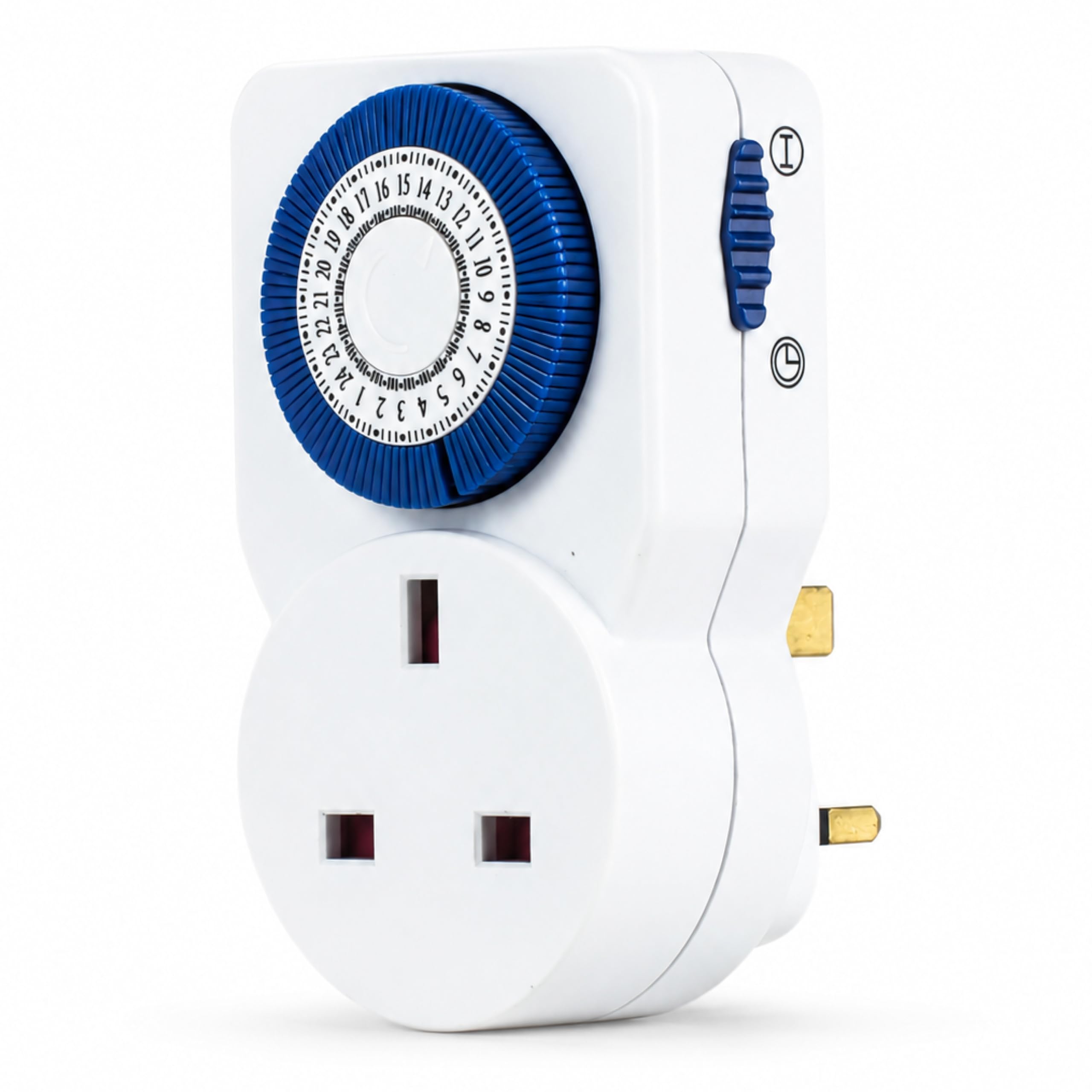 Status White Timer Switch Mini | 24 Hour Segment Timer Light Switch | Uk Plug | S24hrminit6