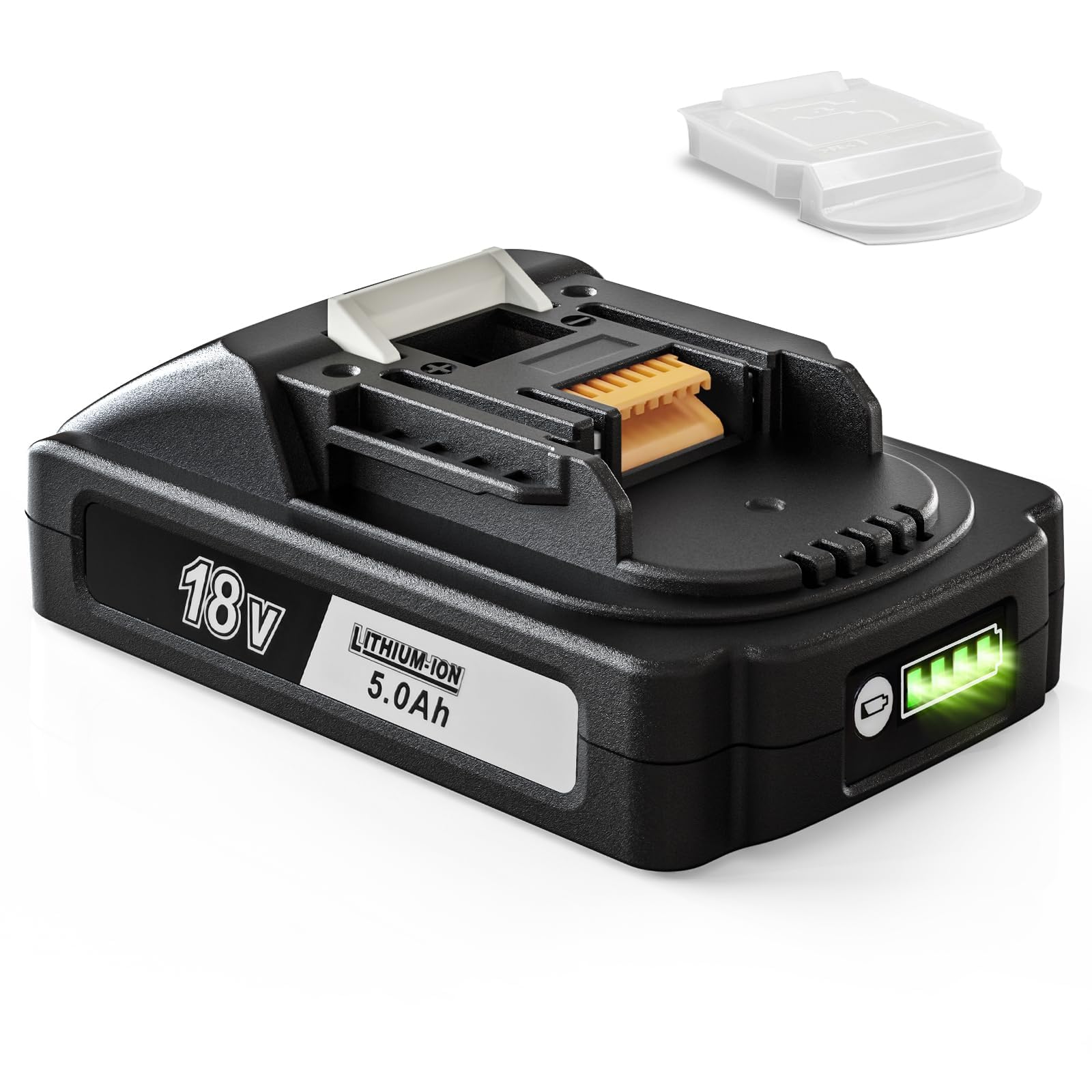 Batería de repuesto para Makita BL1860B BL1850B BL1840B BL1840B BL1830B BL1820B BL1815N de ion de litio, con indicador de combustible y cubierta de protección de la batería