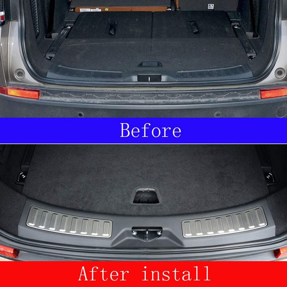 Per La-nd Rover Discovery Sport 2015-2019 Protezione Paraurti Posteriore In Acciaio Inox Davanzale Porta Bagagliaio Posteriore Anti Graffio Striscia Di Protezione Accessori Per Lo Styling Dell'Auto