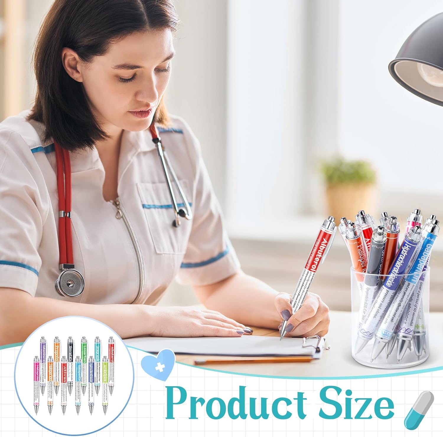 Kosiz 48 Pcs Pharmacy Pens Nurse Ballpoint Pens Bulk Black Ink Nursing Week Gifts for Women Student School Medical Assistant Pharmacist Technician Accessories Supplies - Image 5