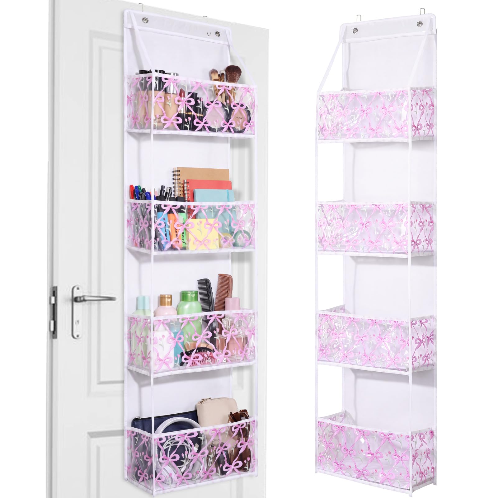 Over Door Storage Organiser,4 Compartment Foldable Hanging Storage