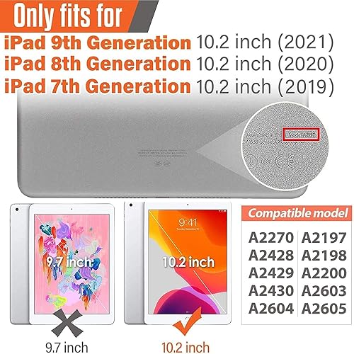 Miniatura 2 de TIRIN Funda para iPad 10.2 para niños, iPad de 9877 generación, iPad 10.2 funda protectora a prueba de golpes con correa para el hombro soporte para