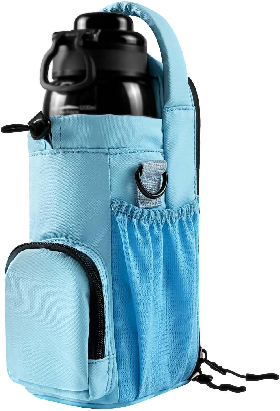 Magnetic Gym Bag for Men and Women, Magnetic Water Bottle Holder for Gym, Small Gym Bag, Gym Gifts for Women and Men (Blue, <40 OZ)